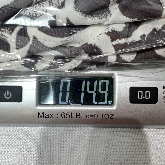 Lauren Ralph Lauren Faux Wrap Dress Size 12 Ruched Floral Abstrast Gray V Neck - Picture 14 of 14